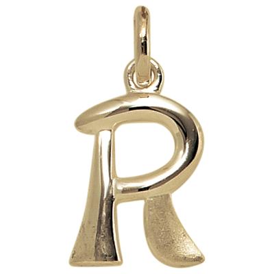 Buchstabenanhänger JOBO "Anhänger Buchstabe", gelbgold 375, Schmuckanhänger, Damen, R, Gelbgold 375, 375 Gold