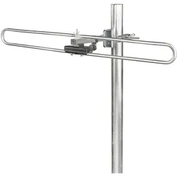 Nedis DAB Antenne - Max. 4dB Verstärkung - DAB: 170-250 MHz - 50 km Reichweite - für Draussen ANORD (Stabantenne), SAT Spiegel + SAT Antennen, Silber, Schwarz