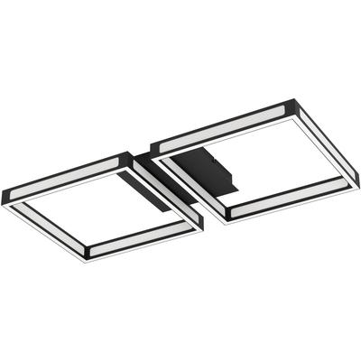 EGLO Deckenleuchte "ALTAFLOR", schwarz, H: 7cm, 1 Stk., Leuchten, Deckenleuchte aus Stahl - 2,8W - Warmweiß, Deckenleuchte