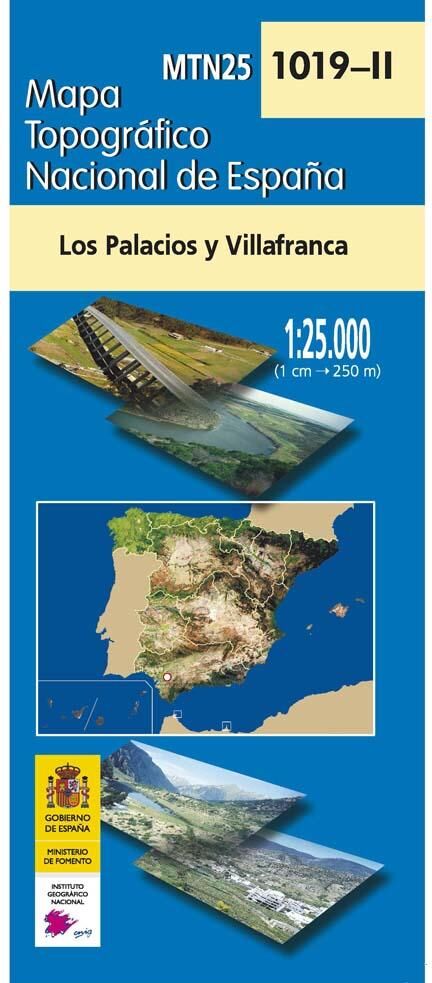 Carte topographique de l'Espagne n° 1019.2 - Los Palacios y Villafranca   CNIG - 1/25 000