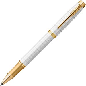Parker Tintenroller IM Premium Pearl G.C., Gehäuse perlmutt-weiß, 0,5mm, Schreibfarbe schwarz