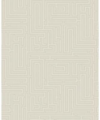 Seabrook Designs Darcy Geometric Maze Unpasted Wallpaper