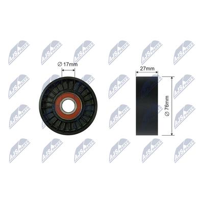 NTY Spannrolle, Keilrippenriemen RNK-ME-071 für Mercedes