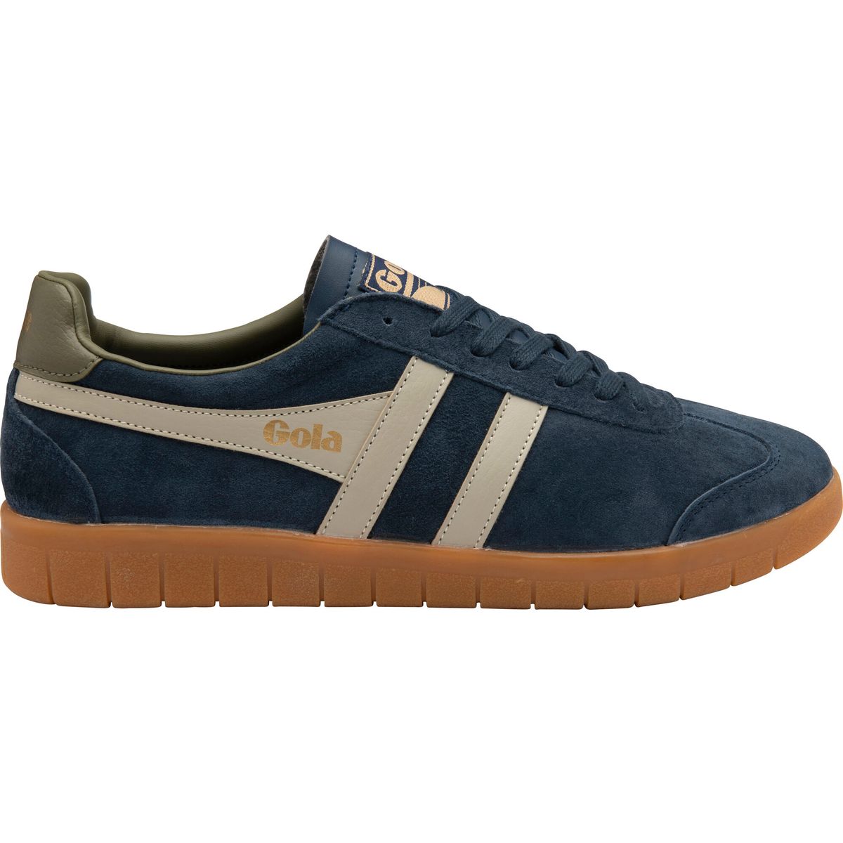 Gola Hurricane Suede Sneaker Men navy/feather grey/khaki/gum (XG) 7 CMB046-XG-7-navyfeathergreykhakigum