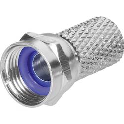 TRU COMPONENTS TC-2520039 F-Stecker Mit Gummidichtung Anschlüsse: F-Stecker Kabel-Durchmesser: 6.8 mm 100 St.