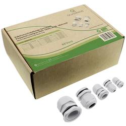 Quadrios 2009CA108 Kabelverschraubung Sortiment wasserdicht PA66 Lichtgrau (RAL 7035) 1 Set