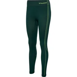 HUMMEL hmlMT ZONE SEAMLESS MW TIGHTS deep teal/sulphur spring XS