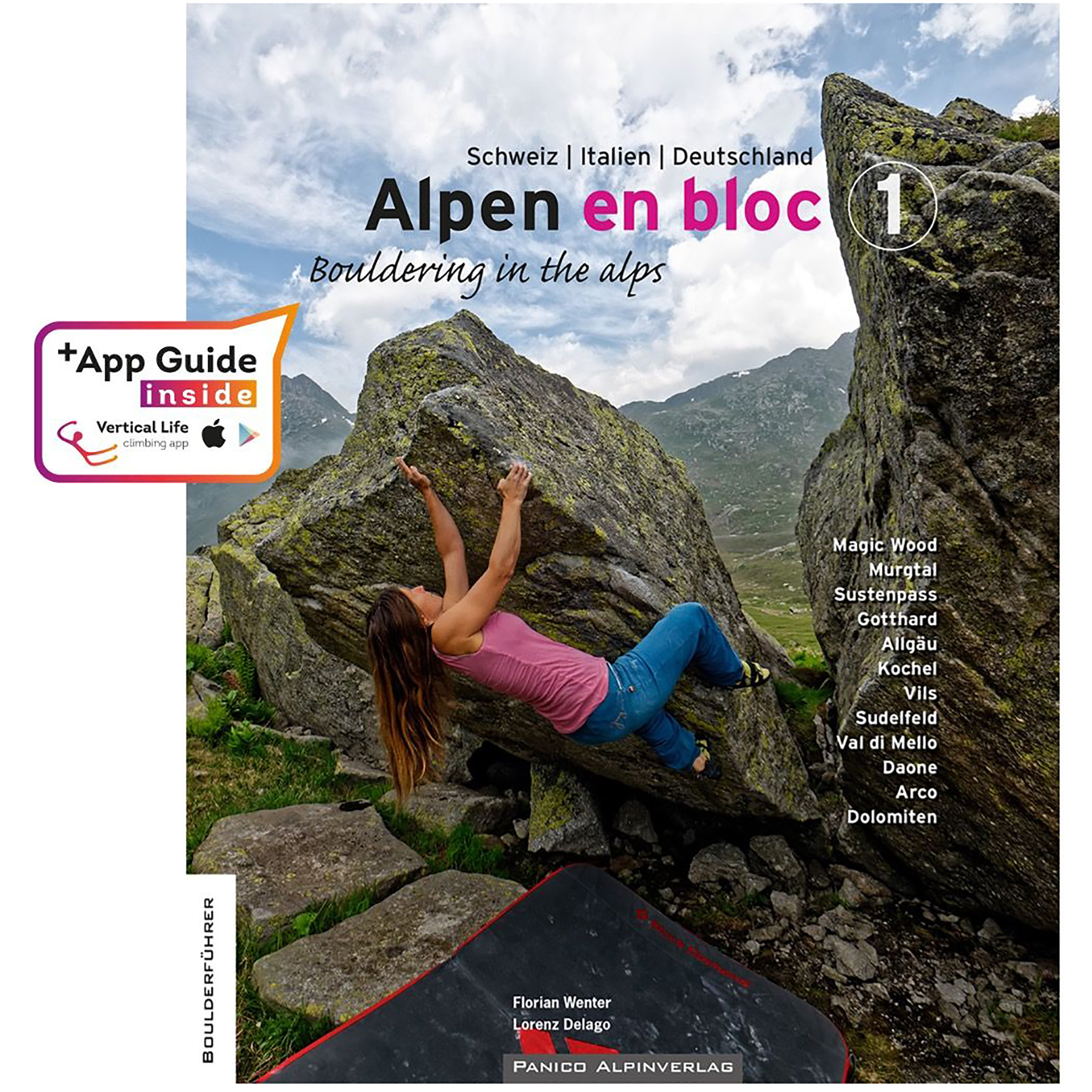 Panico Alpen en bloc Band 1 Boulderführer Boulderführer oliv Alpinklettern | Bouldern