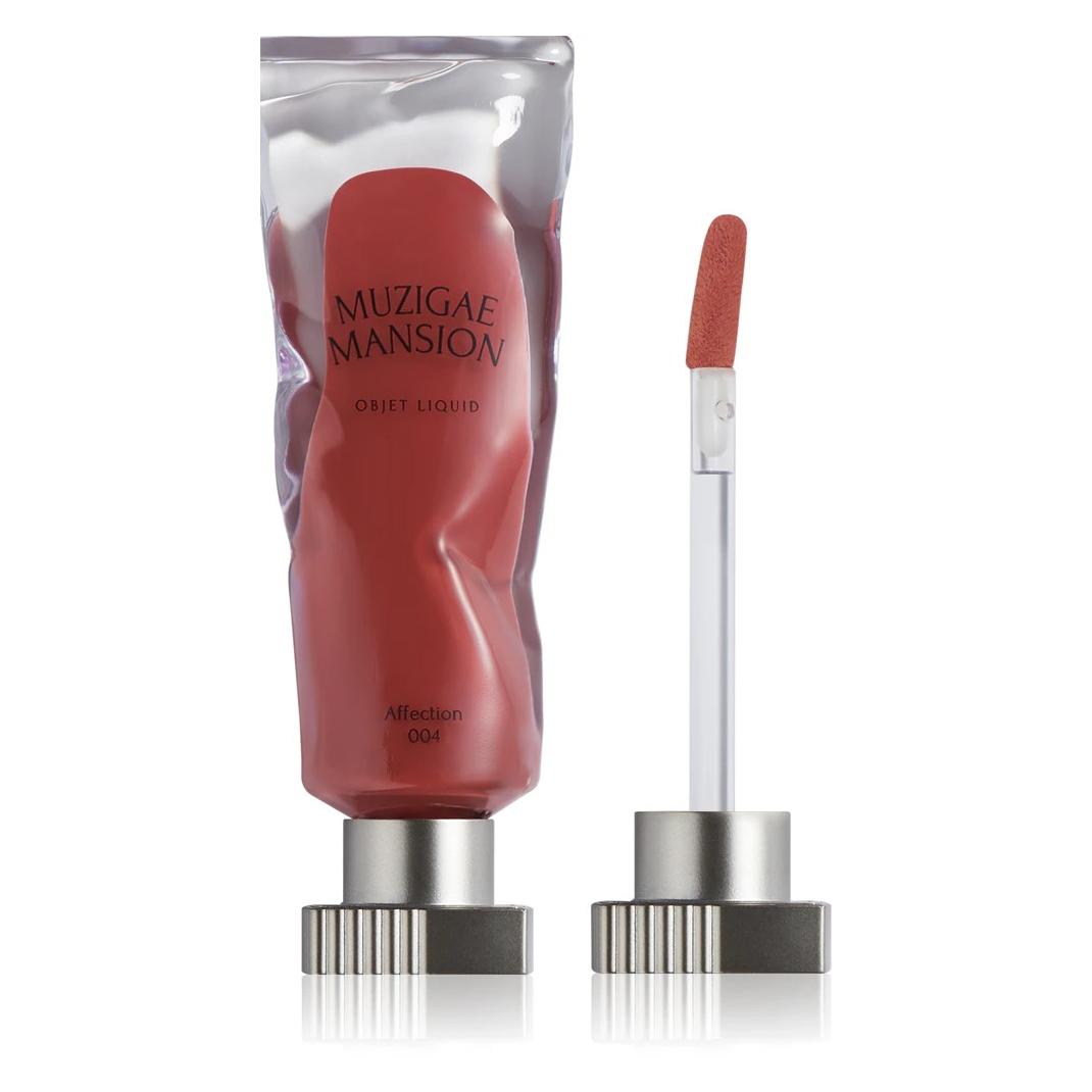 Muzigae Mansion Objet Lip Stain Unique Paint Tube Design Velvet Matte Tint Long-Lasting (004 Affection) (8809836581248)
