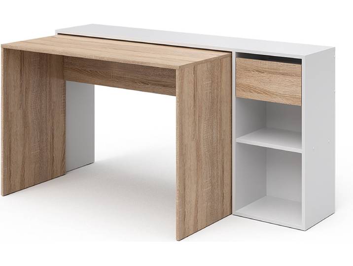 Vicco Ben Bureau – 145 x 46.4 cm Wit/Sonoma