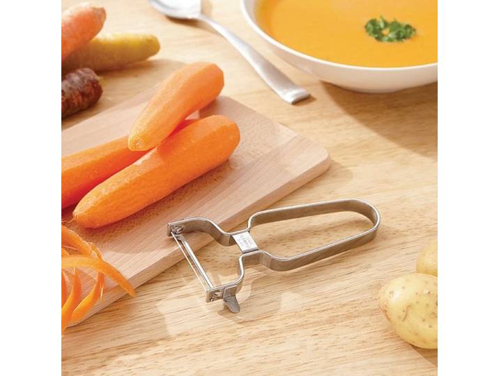 Eplucheur rasoir inox lame droite spécial peaux dures Mathon