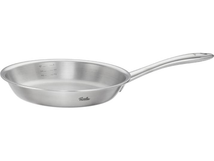 Bratpfanne FISSLER Fissler M5 Pro-Ply, Edelstahl-Pfanne , silberfarben, B:28,5cm H:8cm L:50,5cm Ø:26cm, Pfannen, Bratpfanne, 5-lagiges Mehrschichtmaterial für präzise Temperaturkontrolle