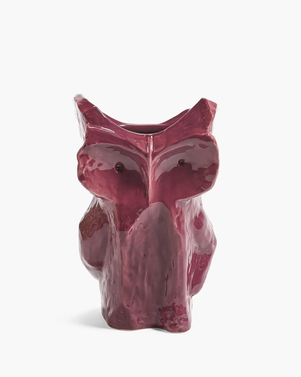 Serax Marni Midnight Creatures uil vaas aubergine D: 19,5 cm, H: 30 cm