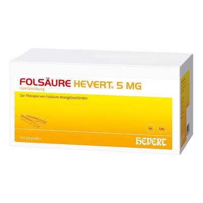 Folsäure Hevert 5 mg Inj.-Lösung Ampullen 100x2 ml
