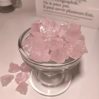 Uplift Curations Natural Rose Quartz Rough Stone Pink Crystal Aromatherapy Diffuser & Healing Decor 100g