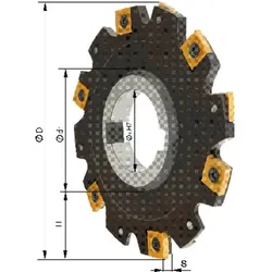 Scheibenfräser ohne Bund ø80 x 6mm Z 8