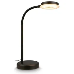 Briloner, Tischlampe, MEGG LED Homeoffice Tischleuchte - Schwarz (800 lm)