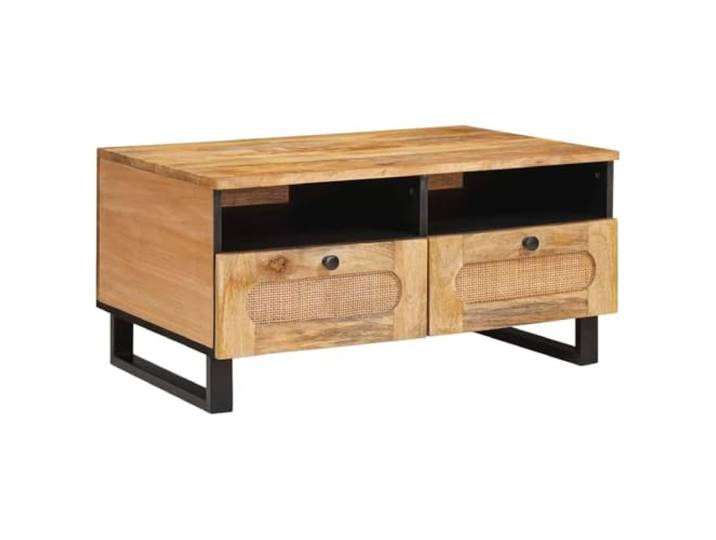 vidaXL Couchtisch Artisan-Eiche 80 x 54 x 40 cm Massivholz Mango