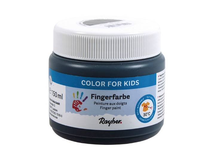 Rayher Fingerfarbe Schwarz 150 ml