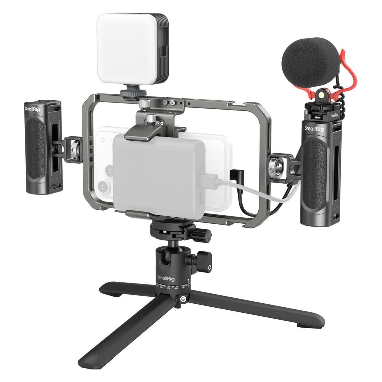 SmallRig 3384D All-in-One Video Kit For Smartphone Creators (Cage, Griff) (3384D)