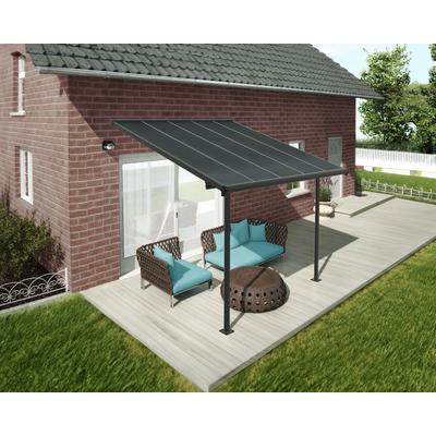 Terrassendach PALRAM - CANOPIA "Capri Alu Terrassenüberdachung", grau, B:314cm T:295cm, Aluminium, Polycarbonat (PC), Terrassenüberdachungen, einfache DIY Montage