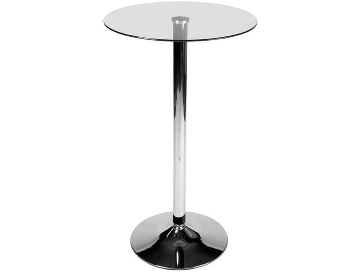 CHEFGASTRO® Stehtisch Glastisch rund HxBxT 105x60x60cm Glas Klarglas