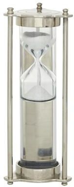 ARCILLA ELEMENTAL Brown or Silver Aluminum Metal Hourglass Timer with Water Tube
