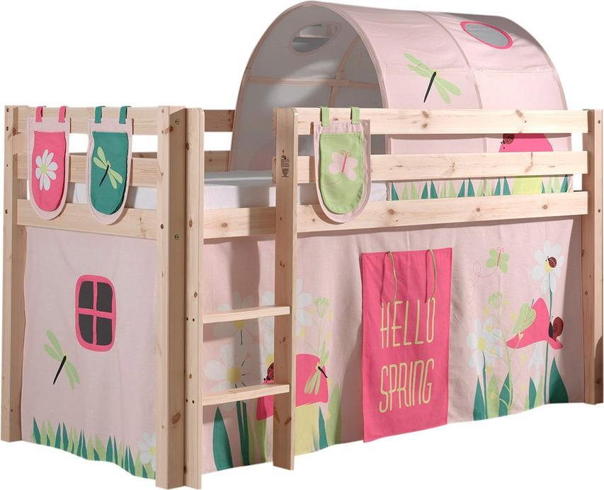 Spielbett Pino mit Textilset Kiefer Natur