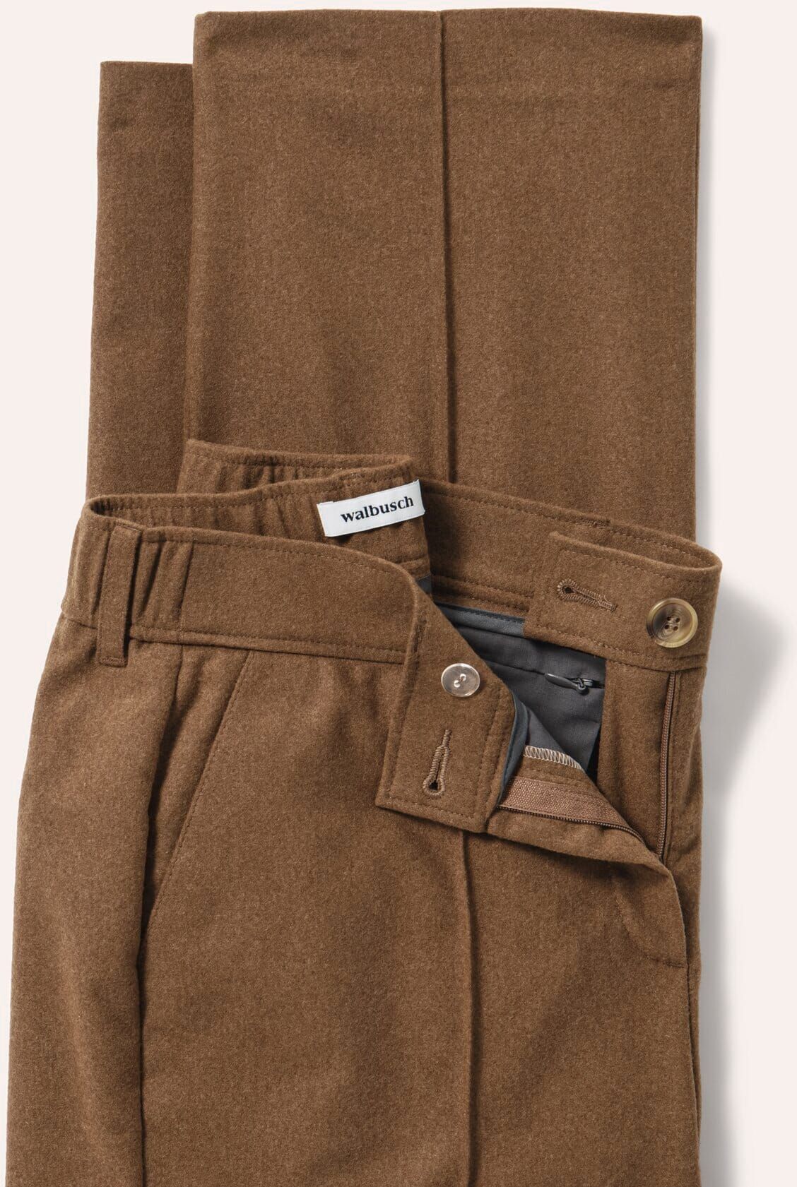 Walbusch Premium Marlenehose, , Farbe Beige, 52, weichfließender Stoff bequem, da elastisch Damen