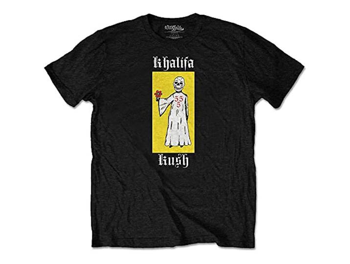 Rockoff Trade Wiz Khalifa Unisex T-Shirt: Reaper Flowers, Zwart, XL