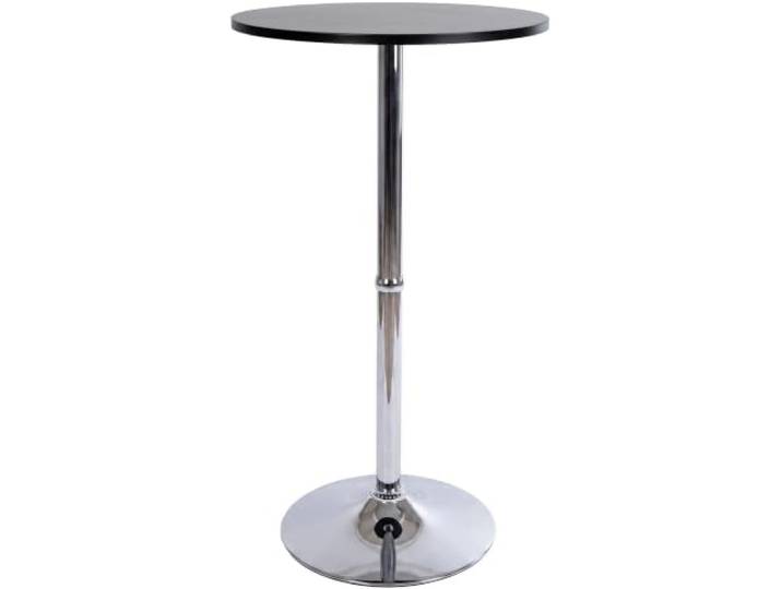 CLP Stehtisch rund Ø 60 cm mit stabilem Metallgestell und breiter Bodenplatte, ideal auch als Bartisch für Gastronomie, Empfang und Wohnbereich, Farbe: schwarz