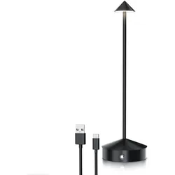 Bearware LED Tischleuchte kabellos, stufenlos dimmbar, 3 Lichtfarben, Akku 3600 mAh, Touch, Dimmfunktion, Ein-/Ausschalter, Farbwechsel