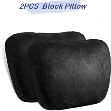 Inspire Curations ErgoComfort Memory Foam Car Neck Support Pillow 2pc Black Pillow