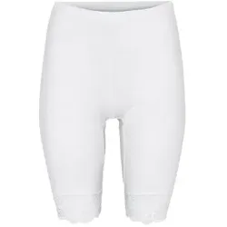 Decoy Mid-length Capri Leggings With Lace Weiß Ökologische Baumwolle Medium Damen