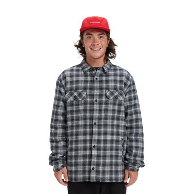 Langarmhemd QUIKSILVER "Venture Sherpa", Herren, Gr. S, schwarz (schwarz venture), Obermaterial: 100% Baumwolle., Hemden