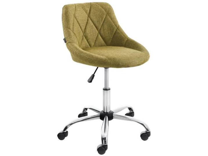 Tabouret de travail - CLP - Lazio - Réglable en hauteur - Pivotant - Vert-Tissu