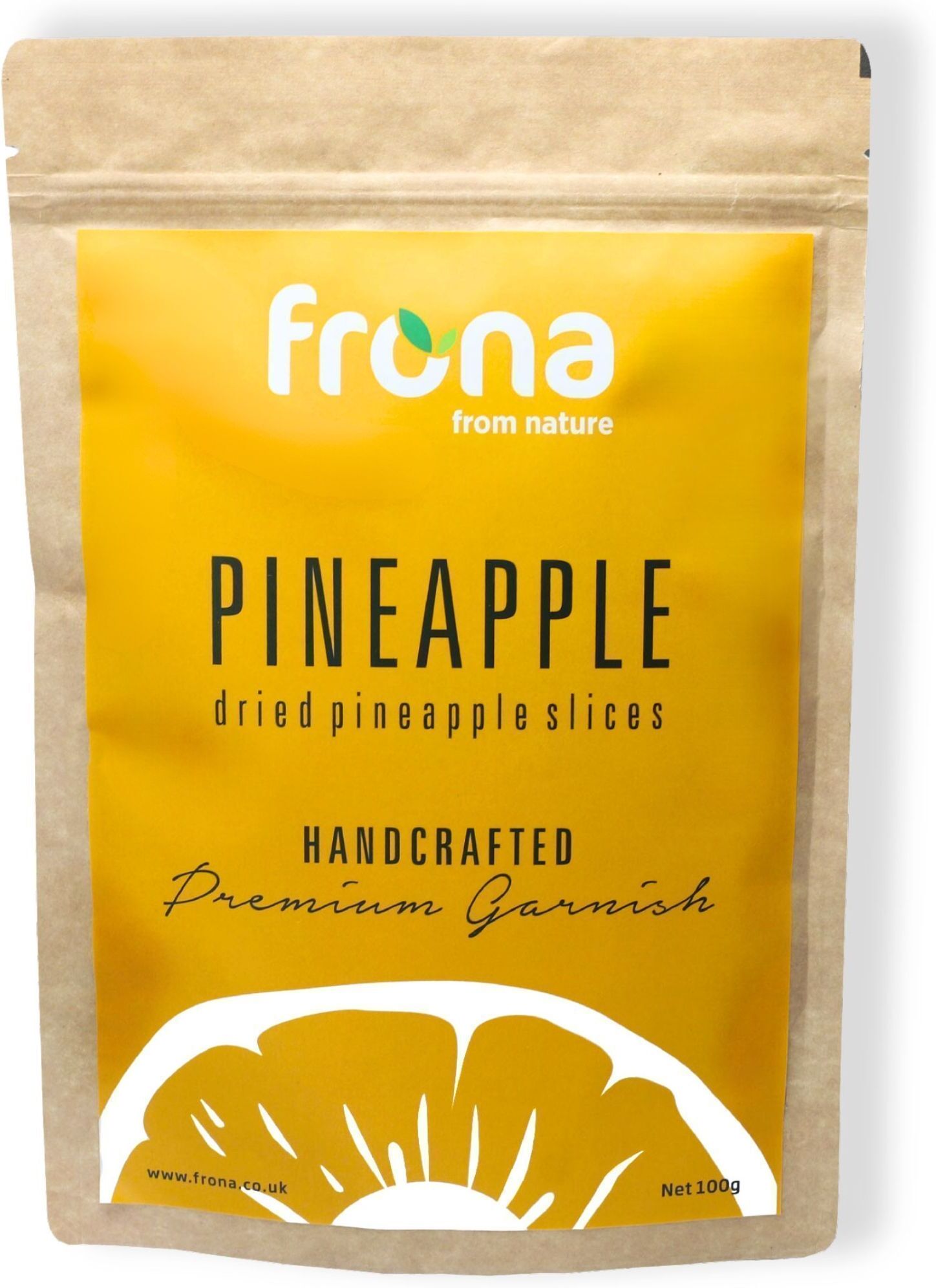 Barprofessional Fette di Ananas Essiccate 100 g 100% Naturale Frona