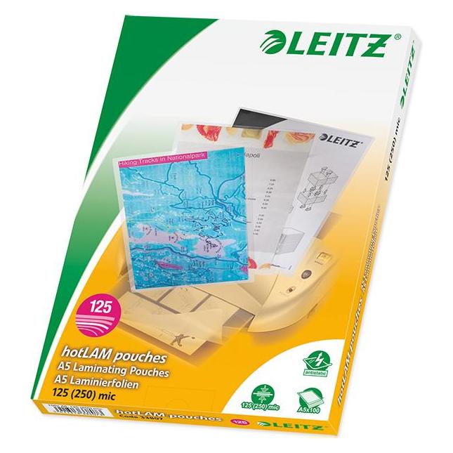 Leitz Laminier-Folientasche A5 (A5, 100 Stk., 125 µm) (33807)