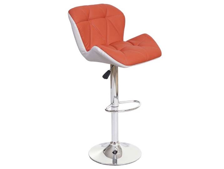 Tabouret de bar HWC-A92 tabouret de bar cuir synthétique réglable en hauteur - couleur terre cuite