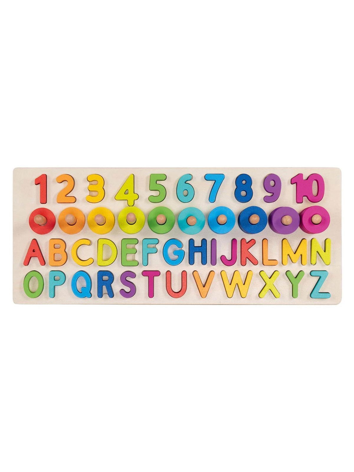 Goki Wooden Alphanumeric Puzzle 91 pieces. Holz