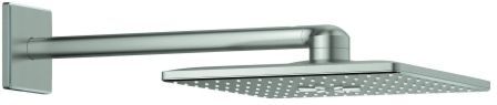Grohe Rainshower Kopfbrauseset 26479DC0 supersteel, Brausearm 43 cm, 2 Strahlarten