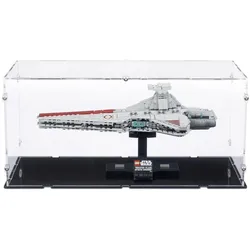 iDisplayit Acryl-Display für LEGO 75441 Star Wars - Angriffskreuzer der Venator-Klasse (Mit schwarzem Boden)