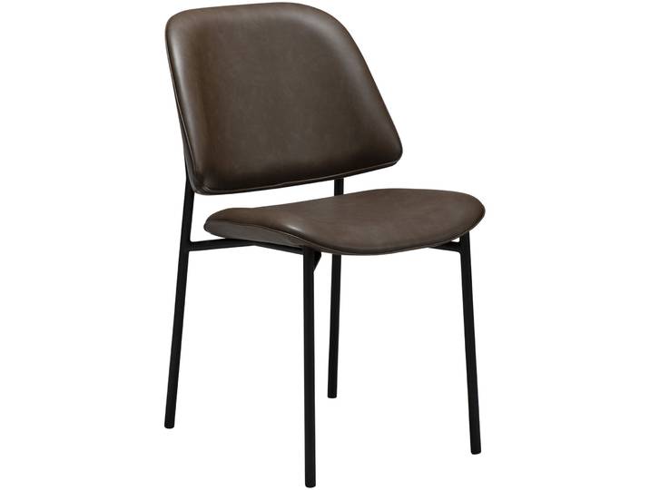 DAN-FORM Stuhl 2er-Set Ohmy braun/schwarz Kunstleder