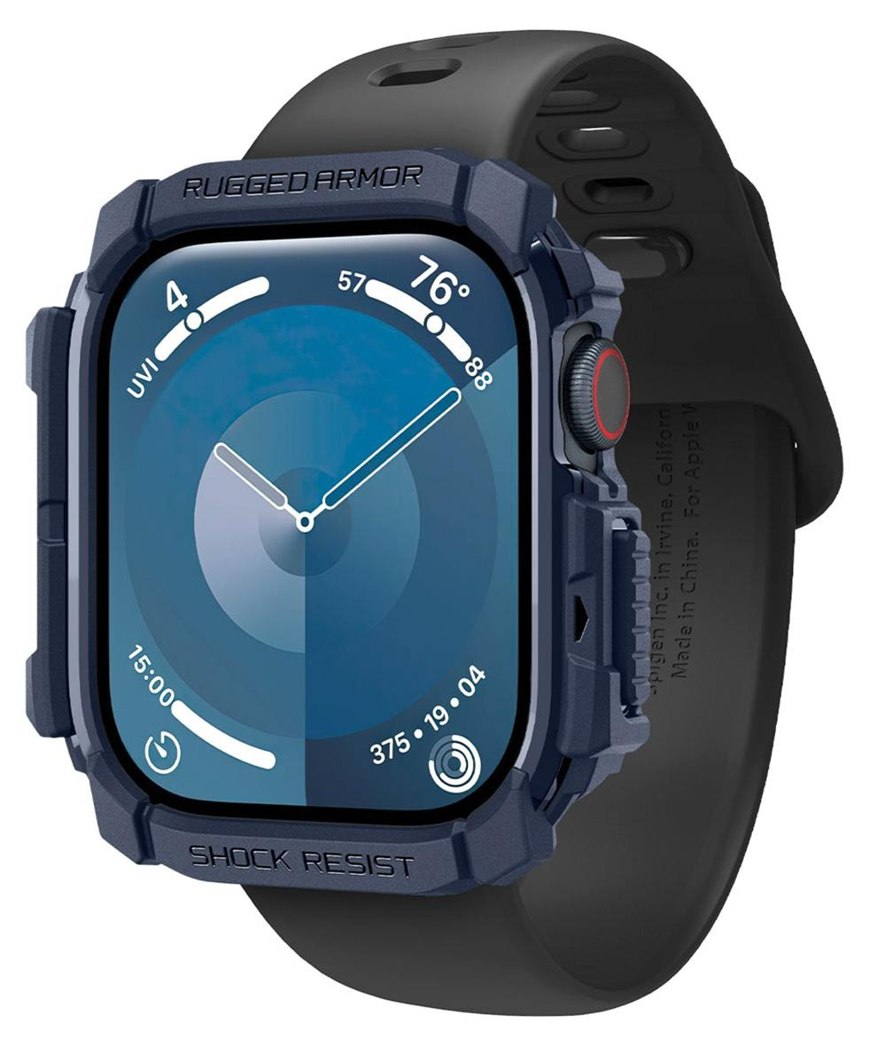 Spigen Rugged Armor Case voor Apple Watch 10 / 11 - 42 mm - Navy Blue