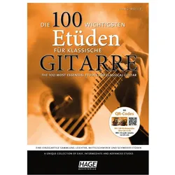 Die 100 wichtigsten Etüden für klassische Gitarre mit 2 CDs, Fachbücher von Helmut Hage, Jiang Weijie, Hage Musikverlag GmbH & Co KG