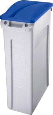 Rubbermaid Deckel Slim Jim für Papiereinwurf, 518 x 287 x 71 mm, Polypropylen, blau