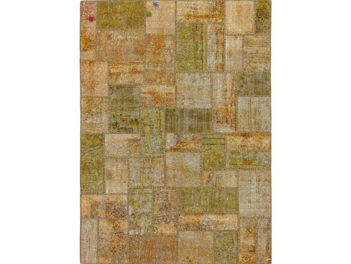 Patchwork Teppich 160x220 Handgeknüpft Modern Orientteppich Perserteppich Wolle