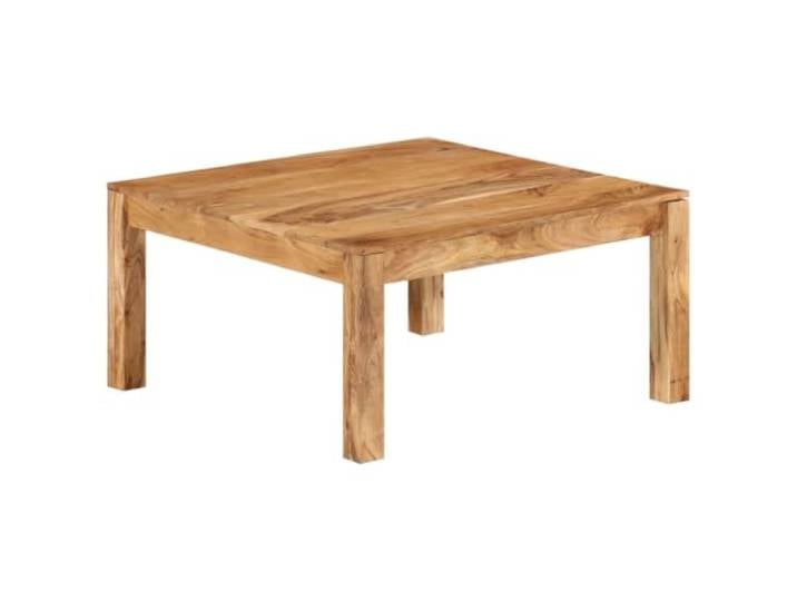 HEFZGDB Massiver Akazienholz Couchtisch 80x80x40 cm Quadratischer Beistelltisch Kaffeetisch Landhausstil Retro Design Langlebiges Tropenholz Wohnzimmertisch