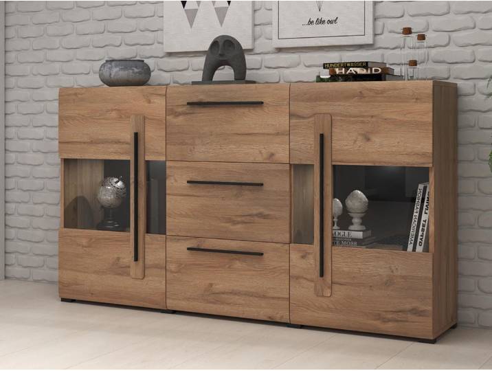 Buffet/bahut TULIO 2 portes 3 tiroirs chêne grandson
