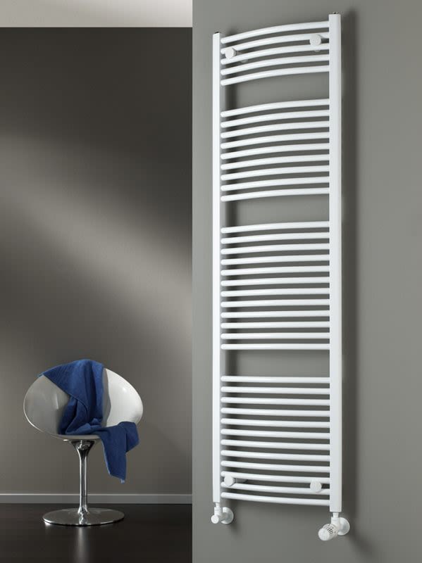 HSK Line Round bathroom radiator 50 x 77.5 cm, connections on both sides at the bottom 825077-04